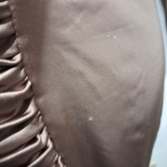 Tadashi Size 16 Champagne Colored Formal Dress Small FLAWS - Picture 3 of 7